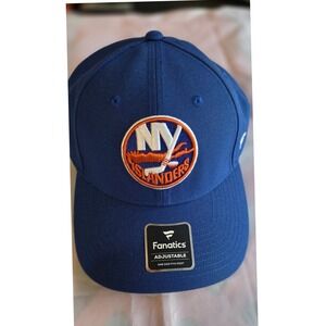 NEW Fanatics Hat Men OS Blue New York Islanders NHL Adjustable Baseball Cap